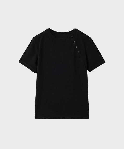 NOIRER(ノイア)の「スレンテヘンリーネックTシャツ(ブラック)(Tシャツ/カットソー・メンズ・その他・48/50/52)」の2枚目の写真