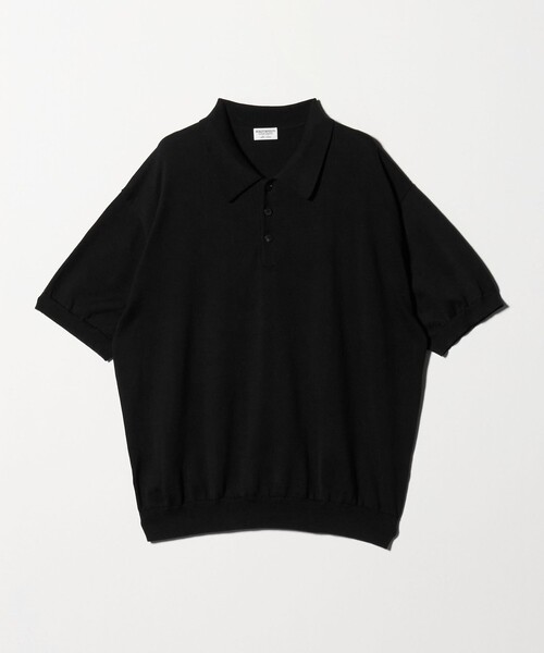 BEAUTY&YOUTH UNITED ARROWS(ビューティーアンドユースユナイテッドアローズ)の「HI-LINE グロッシー ギザ 3B ニット ポロシャツ ウォッシャブル(ポロシャツ・メンズ・ブラック/ネイビー/クリーム・XL/L/M/S)」の2枚目の写真