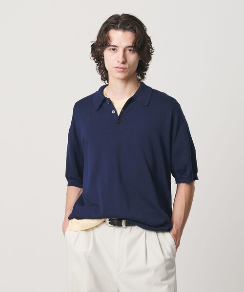 BEAUTY&YOUTH UNITED ARROWS(ビューティーアンドユースユナイテッドアローズ)の「HI-LINE グロッシー ギザ 3B ニット ポロシャツ ウォッシャブル(ポロシャツ・メンズ・ブラック/ネイビー/クリーム・XL/L/M/S)」の21枚目の写真