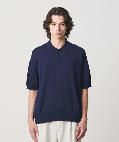BEAUTY&YOUTH UNITED ARROWS(ビューティーアンドユースユナイテッドアローズ)の「HI-LINE グロッシー ギザ 3B ニット ポロシャツ ウォッシャブル(ポロシャツ・メンズ・ブラック/ネイビー/クリーム・XL/L/M/S)」の19枚目の写真