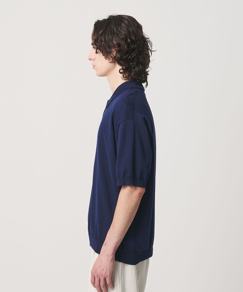 BEAUTY&YOUTH UNITED ARROWS(ビューティーアンドユースユナイテッドアローズ)の「HI-LINE グロッシー ギザ 3B ニット ポロシャツ ウォッシャブル(ポロシャツ・メンズ・ブラック/ネイビー/クリーム・XL/L/M/S)」の18枚目の写真