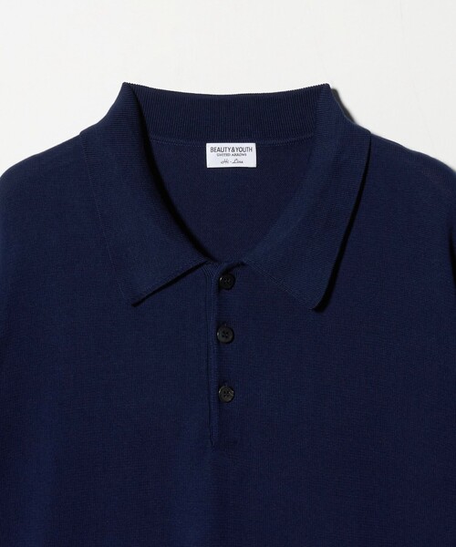 BEAUTY&YOUTH UNITED ARROWS(ビューティーアンドユースユナイテッドアローズ)の「HI-LINE グロッシー ギザ 3B ニット ポロシャツ ウォッシャブル(ポロシャツ・メンズ・ブラック/ネイビー/クリーム・XL/L/M/S)」の14枚目の写真