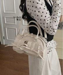 リボンポケットミニボストンショルダーバッグ