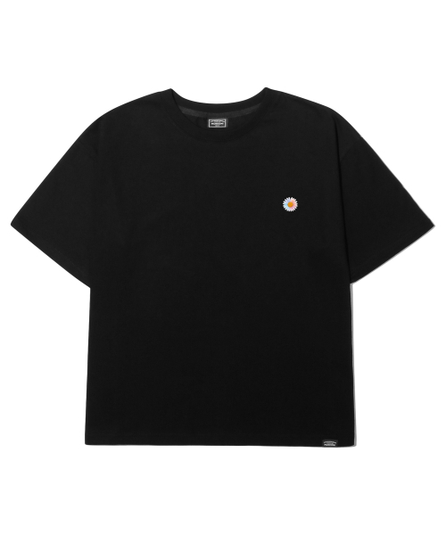 PEID(ペイド)の「PD スモールデイジーロールアップクロップ半袖Tシャツブラック(Tシャツ/カットソー・メンズ・ブラック・1/2/3)」の2枚目の写真