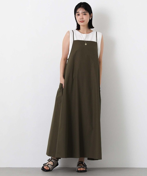 Gready Brilliant(グレディブリリアン)の「Aライン両ポケキャミワンピース(ワンピース・レディース・ブラウン/ブラック・38)」の3枚目の写真