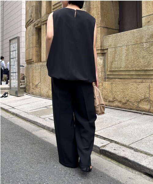 Jena espace merveilleux(ジェナ エスパスメルヴェイユ)の「バックバルーンセットアップ(ワンピース・レディース・ブラック/チャコールグレー・FREE)」の5枚目の写真