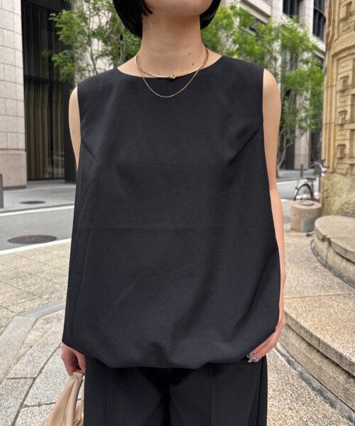 Jena espace merveilleux(ジェナ エスパスメルヴェイユ)の「バックバルーンセットアップ(ワンピース・レディース・ブラック/チャコールグレー・FREE)」の6枚目の写真