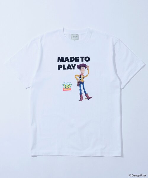 WHO'S WHO gallery(フーズフーギャラリー)の「トイ・ストーリー / TEE / WOODY(Tシャツ/カットソー・レディース・ブラック/ホワイト・SMALL/MEDIUM)」の2枚目の写真