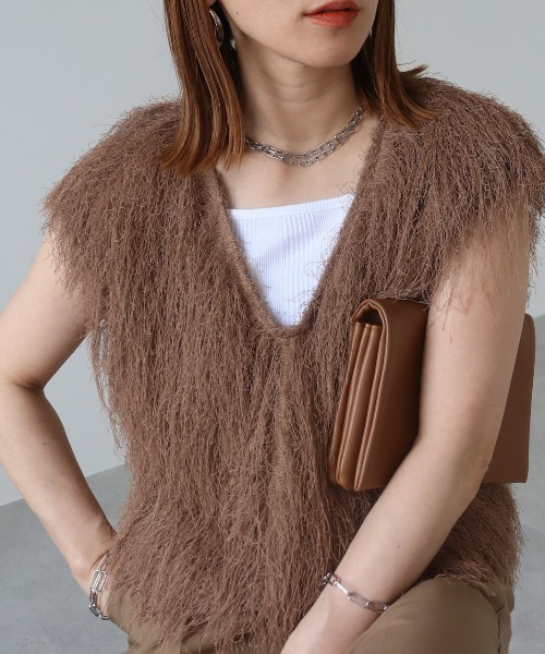 zena(ジェナ)の「ランダムリブスクエアタンクトップ(タンクトップ・レディース・ホワイト/ブラック・MEDIUM/X-LARGE/LARGE)」の5枚目の写真