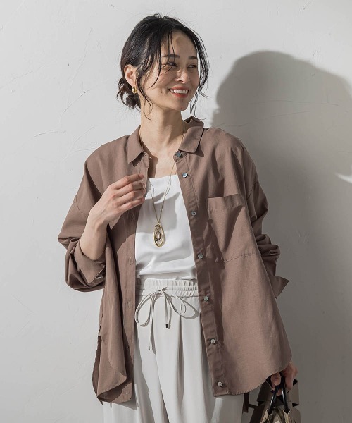 LAUTREAMONT(ロートレアモン)の「サテンスムースタンク(タンクトップ・レディース・チャコールグレー/ホワイト・9号/11号)」の5枚目の写真