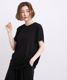 grove | 【持続冷感/SET UP可】ひんやりポンチシリーズ/裾レースドルマンカットソー(Tシャツ/カットソー)