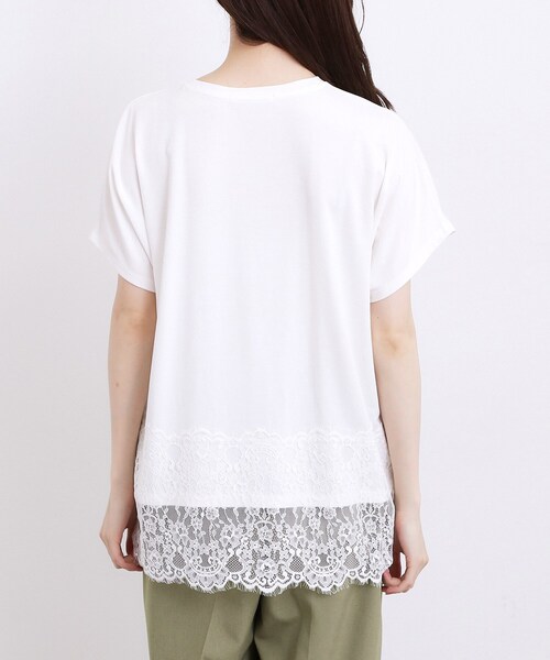 grove(グローブ)の「【SET UP可】ポンチシリーズ/裾レースドルマンカットソー(Tシャツ/カットソー・レディース・オフホワイト/ブラック/ブラウン系その他・02/04)」の18枚目の写真