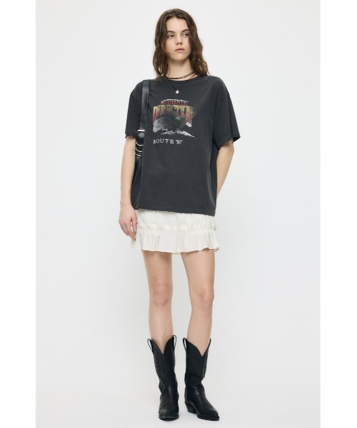 MOUSSY（マウジー）の「VINTAGE EAGLE Tシャツ（Tシャツ/カットソー・レディース・ライトブラック/オフホワイト/ネイビー・FREE）」の5枚目の写真
