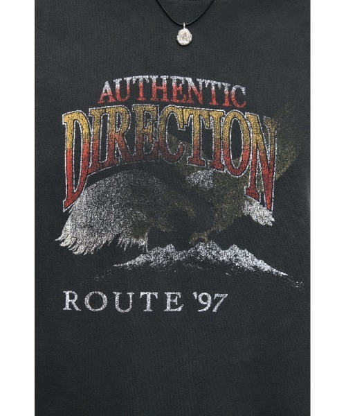 MOUSSY（マウジー）の「VINTAGE EAGLE Tシャツ（Tシャツ/カットソー・レディース・ライトブラック/オフホワイト/ネイビー・FREE）」の12枚目の写真