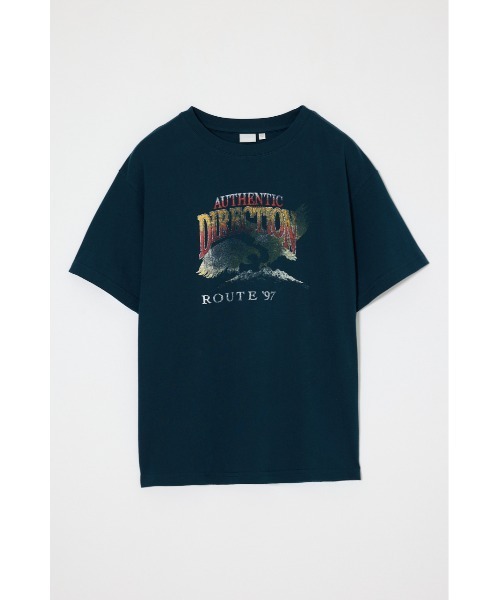 MOUSSY（マウジー）の「VINTAGE EAGLE Tシャツ（Tシャツ/カットソー・レディース・ライトブラック/オフホワイト/ネイビー・FREE）」の21枚目の写真