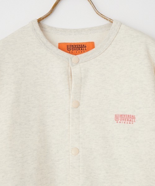 UNIVERSAL OVERALL（ユニバーサルオーバーオール）の「[UNIVERSAL OVERALL/ユニバーサルオーバーオール] 別注 ワンポイントロゴ刺繍 スウェットカーディガン（カーディガン/ボレロ・レディース・ブラック/オートミール/ライトグリーン/ブルー・F）」の18枚目の写真
