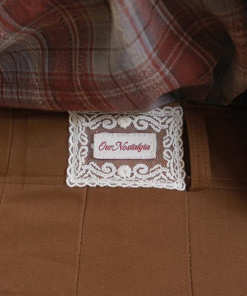 OURNOSTALGIA(アワー ノスタルジア)の「Mila cotton pleats midi skirt_Camel(O25-SK14)(スカート・レディース・キャメル・MEDIUM/SMALL)」の4枚目の写真