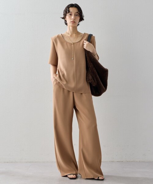 GALLARDAGALANTE(ガリャルダガランテ)の「【セットアップ対応】バックサテンドロストパンツ(その他パンツ・レディース・ブラック/ベージュ/オリーブ・0/2/1)」の21枚目の写真
