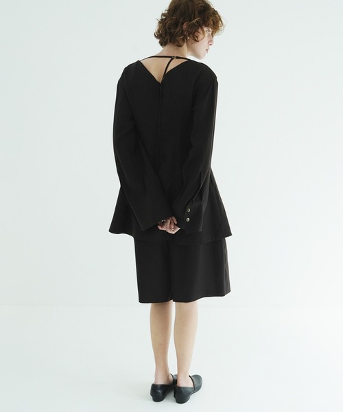 CLANE(クラネ)の「TENCEL MINI FLARE ONEPIECE(ワンピース・レディース・ブラウン/アイボリー・1/2)」の9枚目の写真