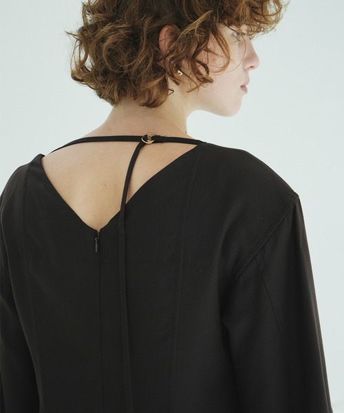 CLANE(クラネ)の「TENCEL MINI FLARE ONEPIECE(ワンピース・レディース・ブラウン/アイボリー・1/2)」の10枚目の写真