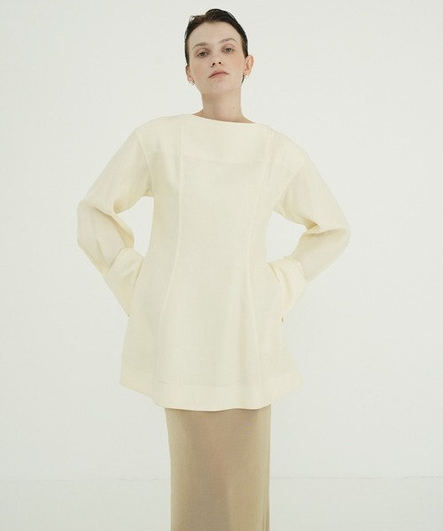 CLANE(クラネ)の「TENCEL MINI FLARE ONEPIECE(ワンピース・レディース・ブラウン/アイボリー・1/2)」の11枚目の写真