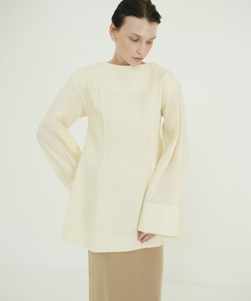 CLANE(クラネ)の「TENCEL MINI FLARE ONEPIECE(ワンピース・レディース・ブラウン/アイボリー・1/2)」の12枚目の写真