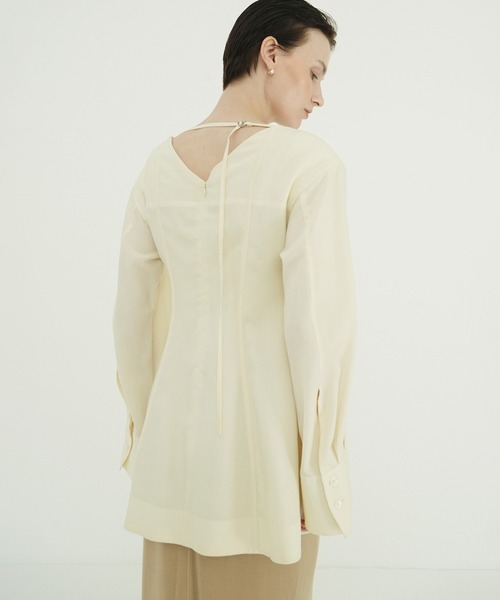 CLANE(クラネ)の「TENCEL MINI FLARE ONEPIECE(ワンピース・レディース・ブラウン/アイボリー・1/2)」の13枚目の写真