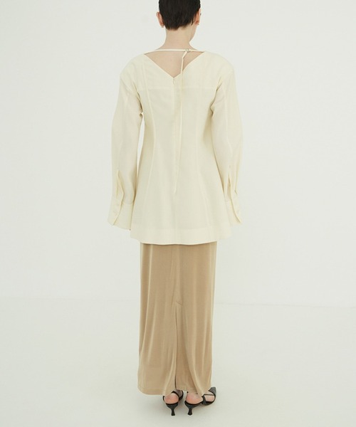 CLANE(クラネ)の「TENCEL MINI FLARE ONEPIECE(ワンピース・レディース・ブラウン/アイボリー・1/2)」の16枚目の写真