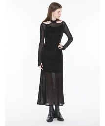 Back Open Sheer Dress / バックオーペンシアードレス