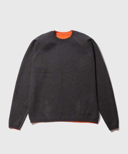 ADAM ET ROPE'（アダムエロペ）の「カシミヤブレンドリバーシブルCNニット（ニット/セーター・メンズ・ダークブラウン/ブラック系その他/ブルー系その他5/チャコールグレー・M/L）」の12枚目の写真