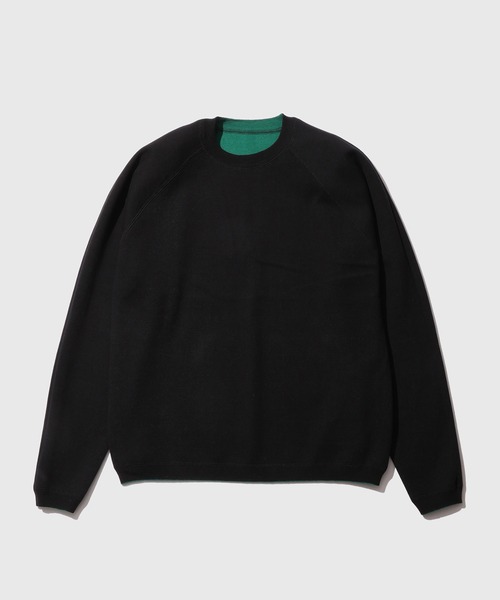 ADAM ET ROPE'（アダムエロペ）の「カシミヤブレンドリバーシブルCNニット（ニット/セーター・メンズ・ダークブラウン/ブラック系その他/ブルー系その他5/チャコールグレー・M/L）」の14枚目の写真