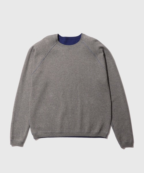 ADAM ET ROPE'（アダムエロペ）の「カシミヤブレンドリバーシブルCNニット（ニット/セーター・メンズ・ダークブラウン/ブラック系その他/ブルー系その他5/チャコールグレー・M/L）」の19枚目の写真