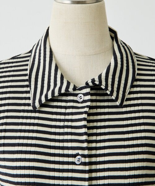 ear PAPILLONNER(イアパピヨネ)の「ボーダーフロントボタンカーデ【SUM1 STYLE×MONT KEMME(Tシャツ/カットソー・レディース・ブラック/レッド・FREE)」の17枚目の写真