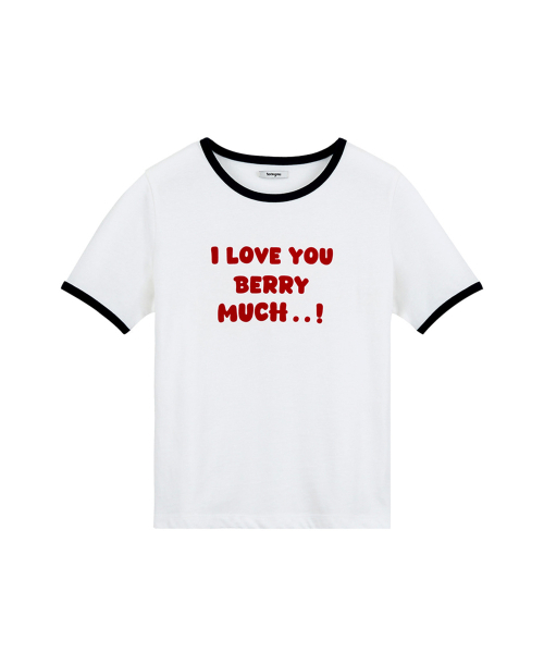 LOTSYOU(ロッツユー)の「Berry Much Ringer T-shirt Navy(Tシャツ/カットソー・レディース・その他・OS)」の1枚目の写真