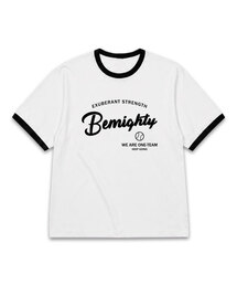 BEMIGHTY（ビーマイティー）の「ワンチームレタリングオーバーサイズリンガー半袖Tシャツ（Tシャツ/カットソー）」