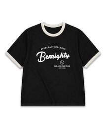 ワンチームレタリングオーバーサイズリンガー半袖Tシャツ