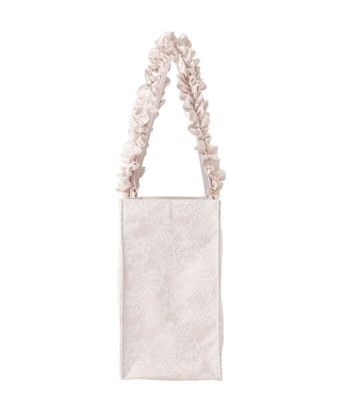 Maison de FLEUR(メゾンドフルール)の「レースフリルハンドルスクエアトートバッグ(トートバッグ・レディース・ライトピンク/ブラック・FREE)」の14枚目の写真