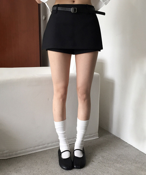 VIVID LADY（ビビッドレディー）の「ベルト付き ラップミニスカパン（スカート・レディース・ホワイト/ブラック・MEDIUM/SMALL）」の22枚目の写真