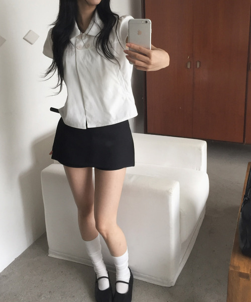 VIVID LADY（ビビッドレディー）の「ベルト付き ラップミニスカパン（スカート・レディース・ホワイト/ブラック・MEDIUM/SMALL）」の17枚目の写真