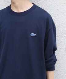 【SHIPS any別注】LACOSTE: ワンポイント ピケ クルーネック Tシャツ 26AW (ロンT)◇