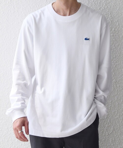 【タラ】LACOSTE: PIQUE クルーネック Tシャツ SHIPS any別注】LACOSTE: ワンポイント ピケ クルーネック Tシャツ