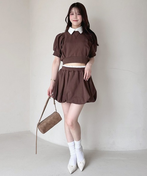EIMY ISTOIRE（エイミーイストワール）の「ETUDE SET UP（ワンピース・レディース・ネイビー/ブラウン/グレー・FREE）」の3枚目の写真