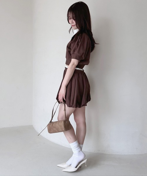 EIMY ISTOIRE（エイミーイストワール）の「ETUDE SET UP（ワンピース・レディース・ネイビー/ブラウン/グレー・FREE）」の4枚目の写真