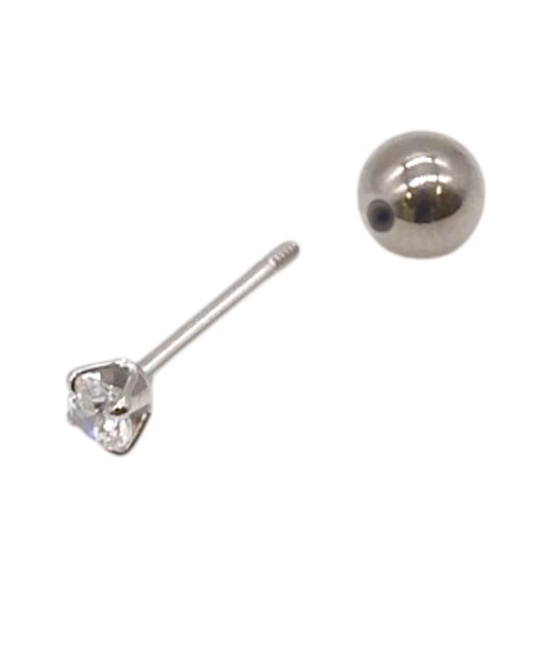 Zoule(ゾーラ)の「Zoule ゾーラ:First pierce ファーストピアス FPZ-2 ピアス(ピアス(片耳用)・レディース・ベージュ/ピンク/ブルー/ラメ・FREE)」の10枚目の写真