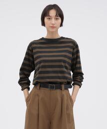 MHL. | LIGHT COTTON MELANGE STRIPE(Tシャツ/カットソー)