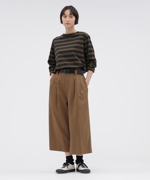 MHL.(エムエイチエル)の「LIGHT COTTON MELANGE STRIPE(Tシャツ/カットソー・レディース・ブラウン・2)」の2枚目の写真