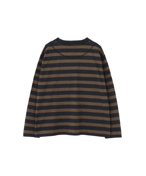 MHL.(エムエイチエル)の「LIGHT COTTON MELANGE STRIPE(Tシャツ/カットソー・レディース・ブラウン・2)」の5枚目の写真