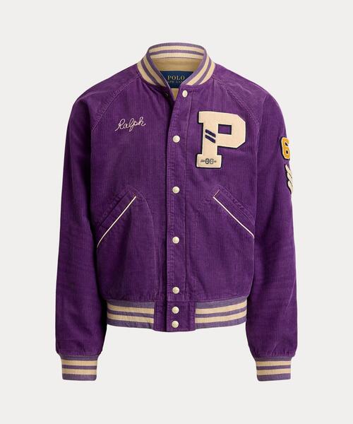 POLO RALPH LAUREN(ポロ ラルフ ローレン)の「コーデュロイ レター ジャケット(スタジャン・メンズ・パープル・L/M)」の2枚目の写真