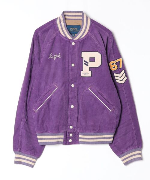 POLO RALPH LAUREN(ポロ ラルフ ローレン)の「コーデュロイ レター ジャケット(スタジャン・メンズ・パープル・L/M)」の5枚目の写真