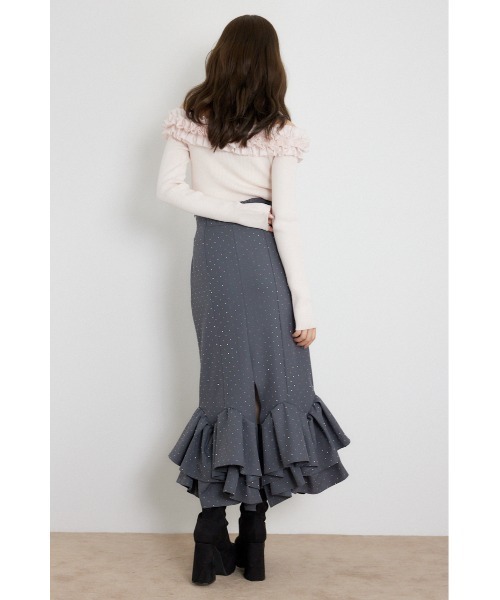 rienda(リエンダ)の「ラッフルマーメイドスカート 秋服(スカート・レディース・グレー/ブラック・MEDIUM/SMALL)」の13枚目の写真